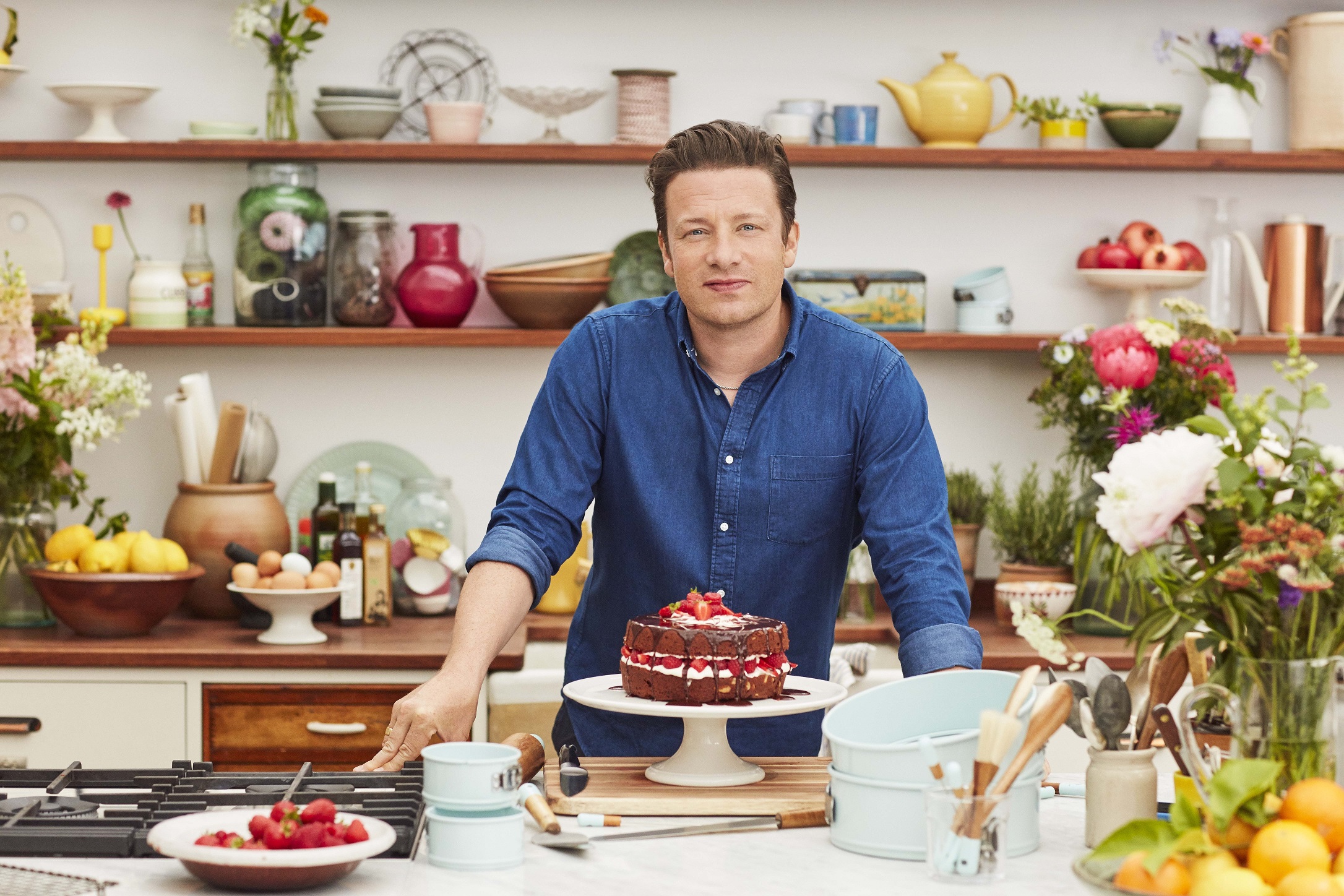 Комплект от 4 бр форми с падащо дъно JAMIE OLIVER - Ø 10 см, цвят атлантическо зелено