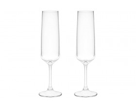MAKU Комплект от 2бр чаши за шампанско Titanium Crystal - 205мл.