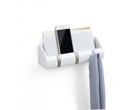 UMBRA Стенен органайзер с 3 бр. закачалки “CUBBY MINI“ - цвят бял