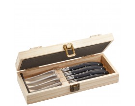 GEFU Комплект ножове за стек в дървена кутия BASCO