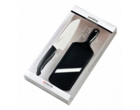 KYOCERA Комплект керамичен нож за готвене и ренде - цвят черен