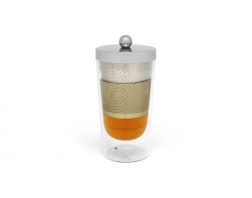 BREDEMEIJER  Двустенна стъклена чаша с филтър и капак - 350 мл.