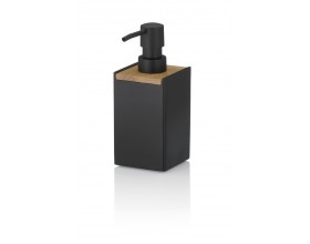 KELA Диспенсър за течен сапун “Cube“ - черна с дървен елемент - 300 мл.