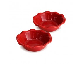 EMILE HENRY Комплект 2 броя малки форми за пай "2 MINI PIE DISH" - цвят червен