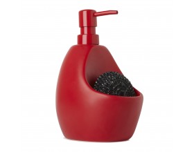 UMBRA Диспенсър за миещ препарат с отделение за кухненска тел “JOEY“ - цвят червен