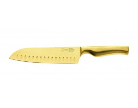 IVO Cutelarias Позлатен японски нож сантоку " VIRTU GOLD" – 18см