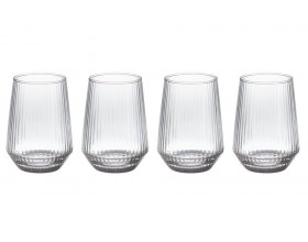 MAKU Комплект 4бр оребрени универсални чаши - 400мл.