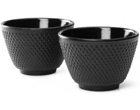 BREDEMEIJER Комплект от 2бр чугунени чаши за чай “Jang“ - цвят черен
