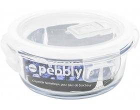 PEBBLY Кръгла стъклена кутия за храна - 400 мл.