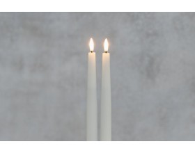 FINNLUMOR LED свещи с 3D пламък 2 бр. - бели