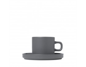 BLOMUS Комплект от 2 бр.чаши за кафе PILAR  - цвят сив (Pewter)