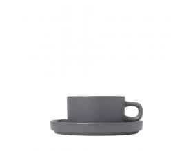 BLOMUS Комплект от 2 бр.чаши за чай PILAR - цвят сив (Pewter)