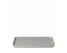 BLOMUS Правоъгълна чиния SABLO, L размер - цвят сив (Stone)