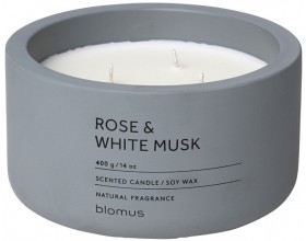 BLOMUS Ароматна свещ FRAGA, размер XL - аромат Rose & White Musk - цвят FlintStone