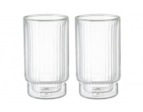 MAKU Комплект от 2бр оребрени двустенни чаши -  300мл.