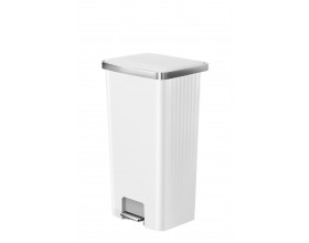 EKO Кош за отпадъци с педал “HANA II“ - бял - 90 л.