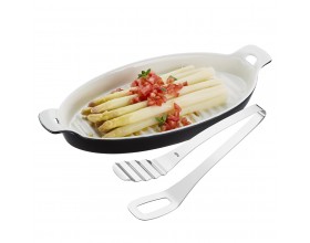 GEFU Керамична тава с щипки “PRESENTO“ - 40х20 см