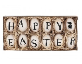 TB VERSO Декоративни висящи яйца “Happy Easter“ - 12бр.