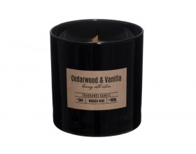 VALPE Ароматна свещ с дървен фитил Cedarwood & Vanilla