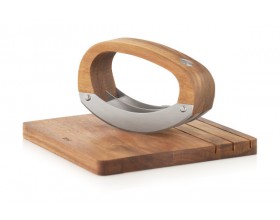 AdHoc Нож за кълцане с дъска RoccaVerde - акация