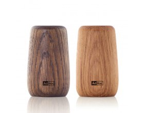 AdHoc Комплект за сол и пипер - светъл и тъмен дъб