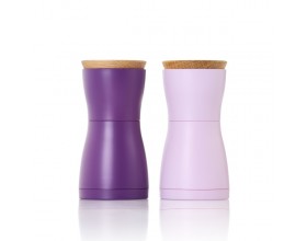 AdHoc Комплект мелнички за сол и пипер Twin - 13 см. - тъмно и светлолилаво
