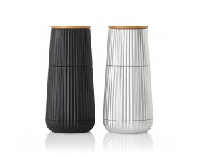 AdHoc Комплект мелнички за сол и пипер Scape - 12 см. - черно и сребристо