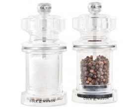 COLE & MASON Комплект мелнички за сол и пипер “675“ - 11,8 см. - прозрачни