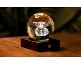 GINGKO 3D Смарт лампа “Amber Crystal“ - Високопланинска крава