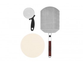 MUSTANG К-т за пица от 3 части (камък, нож и лопатка)