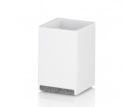 KELA Чаша за баня “Cube“ - бяла с елемент във вид на камък