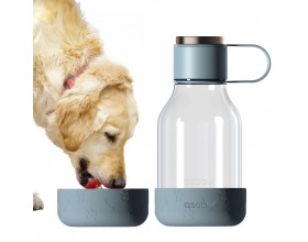 ASOBU Бутилка за вода с купичка за куче “DOG BOWL“- 1,5л - цвят син