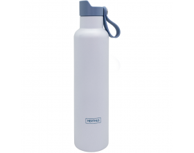 Nerthus Двустенна спортна бутилка с дръжка Click Cap, цвят син - 750 мл.