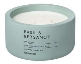 BLOMUS Ароматна свещ FRAGA, размер XL - аромат Basil & Bergamot - цвят Pine Gray