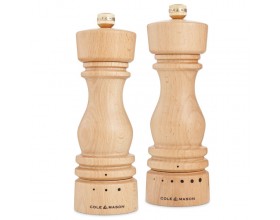 COLE & MASON Комплект мелнички за сол и пипер “LONDON“ - 18 см. - цвят натурален - с механизъм за прецизност