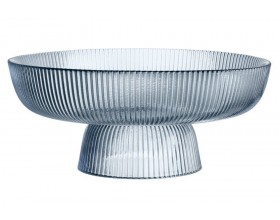 MAKU Стъклена купа / фруктиера за сервиране, Ø26 см - цвят син