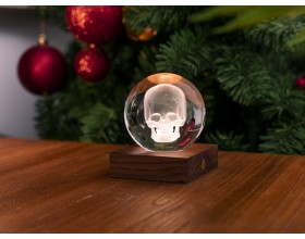 GINGKO 3D Смарт лампа “Amber Crystal“ - Череп