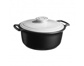 EMILE HENRY Индукционна тенджера “Sublime+“Ø 33см, 7л - цвят черен / бял