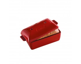 EMILE HENRY Керамична правоъгълна форма за печене на хляб "BREAD LOAF BAKER" - 28 х 13 х 12 см - цвят червен