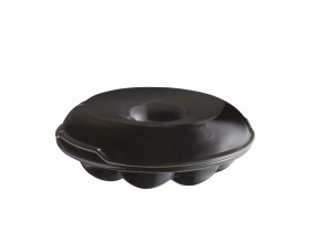 EMILE HENRY Керамична кръгла форма за печене на питки "CROWN BAKER" - Ø 30,5 см - цвят черен