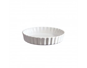 EMILE HENRY Керамична форма за тарт Ø 24 см "DEEP FLAN DISH"- цвят бял