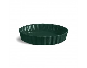 EMILE HENRY Керамична форма за тарт Ø 28 см "DEEP FLAN DISH"- цвят зелен кедър