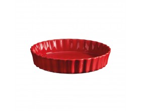 EMILE HENRY Керамична форма за тарт Ø 28 см "DEEP FLAN DISH" - цвят червен
