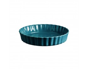 EMILE HENRY Керамична форма за тарт Ø 28 см "DEEP FLAN DISH"- цвят син