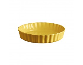 EMILE HENRY Керамична форма за тарт Ø 28 см "DEEP FLAN DISH"- цвят жълт