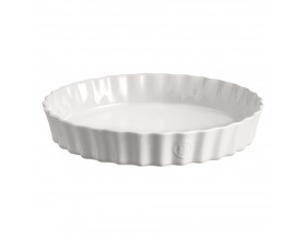 EMILE HENRY Керамична форма за тарт Ø 32 см "DEEP TART DISH"- цвят бял
