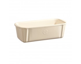 EMILE HENRY Керамична правоъгълна форма за печене "LOAF BAKING DISH" - 31,5 х 13,5 х 9  - цвят екрю