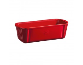 EMILE HENRY Керамична правоъгълна форма за печене "LOAF BAKING DISH" - 31,5 х 13,5  - цвят червен