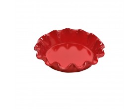 EMILE HENRY Керамична форма за пай "RUFFLED PIE DISH"- Ø 27 см - цвят червен