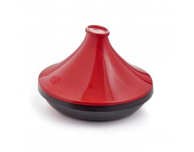 EMILE HENRY Индукционен тажин “DELIGHT" - Ø 33,5см - цвят червен и черен